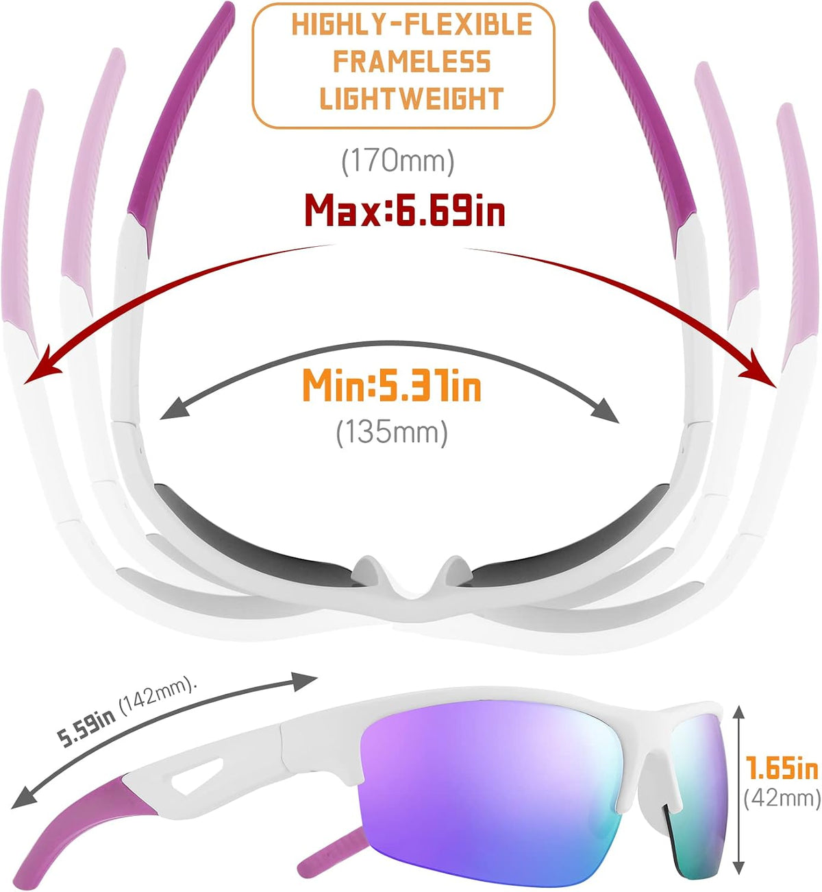 ÉÌƷͼƬ 11 | B09QHKM8H2 | FEISEDY Polarized Sports Sunglasses Driving Cycling Shades For Men Women Baseball Running UV Protection Sunglasses B2878