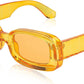 Orange / 68 Millimeters | B0B12FVZNB | FEISEDY Rectangle Sunglasses for Women Men Retro Y2k 90s Thick Frame Chunky Square Sunglasses UV400 Protection B2307