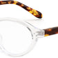 Clear Frame-tortoise Temples / 49 Millimeters | B0GV3Y8WL8 | FEISEDY Oval Cat Eye Blue Light Blocking Glasses for Women Clear Lens B0395