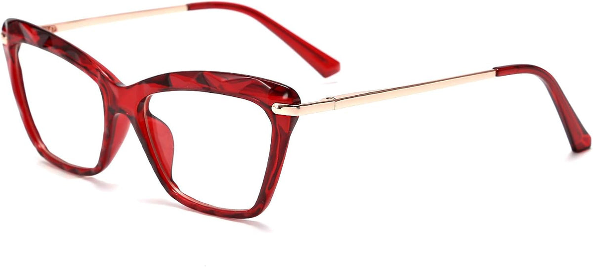 Wine Red / 55 Millimeters | B07YDGDCKR | FEISEDY Cat Eye Glasses Frame Clear Lenses Lightweight Eyewear for Women B2440