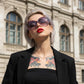 商品图片 27 | B0GRVLVZYS | FEISEDY Women's Polarized Wrap-Around Fit Over Sunglasses with Rhinestones, Anti-Glare Driving Sun Glasses B0362