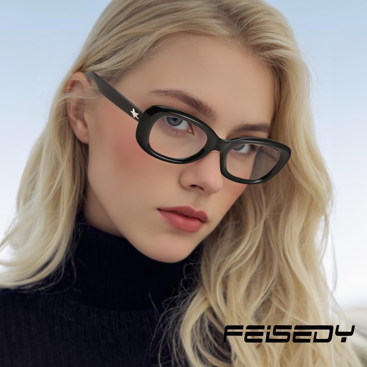 商品图片 27 | B0DD6M5F2B | FEISEDY Retro Oval Blue Light Blocking Glasses for Women Nerd Fake Glasses Y2k Small Eyewear Frame B0229