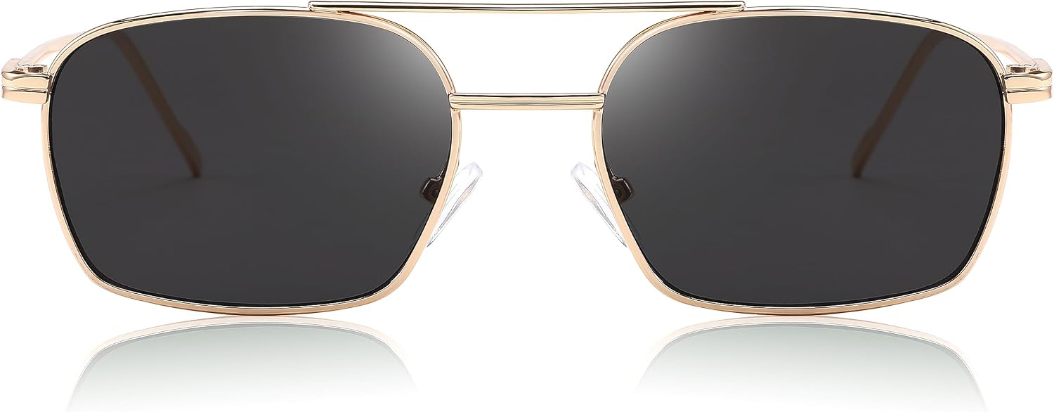 商品图片 20 | B09GKB6G1G | FEISEDY Fashion Square Aviator Sunglasses Women Men Trendy Retro Metal Frame Sun Glasses Candy Color Lens B1036