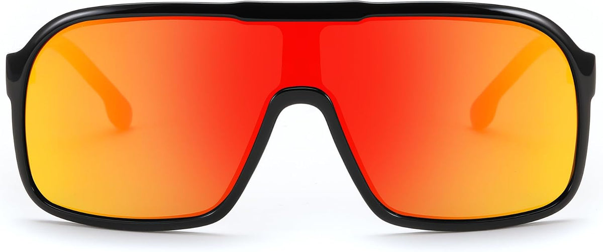 ÉÌƷͼƬ 42 | B0CWTZ9491 | FEISEDY Fashion Polarized Sunglasses Oversized One Piece Reflective Lens Sports Sun Glasses B0122