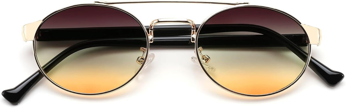 ÉÌƷͼƬ 23 | B0DRYKH1MV | FEISEDY Classic Trendy Oval Sunglasses Women Men Cute Small Shade Metal Frame Sunnies B0264