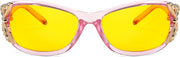 ÉÌƷͼƬ 17 | B081YY5RM3 | FEISEDY Classic Womens Night Glasses Driving Anti Glare Wrap Around Yellow Sunglasses B2548
