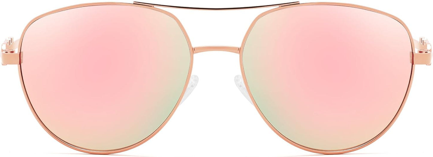商品图片 10 | B0H4QPVJY6 | FEISEDY Retro Aviator Sunglasses for Women Men UV400 Shades B0409