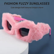 ÉÌƷͼƬ 124 | B09PN9V5N6 | FEISEDY Sunglasses Women Plush Fuzzy Soft Velvet Party Masquerade B2877