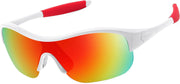 01 White Frame Red Mirrored Lens Red Legs / Large | B0CZ7VT7GL | FEISEDY Polarized Sports Sunglasses for Kids Youth Baseball Cycling Running Glasses for Boys Girls Age 3-12 B0142