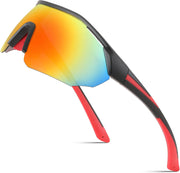 002 - Black Red / 70 Millimeters | B0CNCVYBW6 | FEISEDY Polarized Sunglasses Baseball Lightweight Frame Men Women Sports Cycling Sun Glasses for MTB UV400 Protection B0056