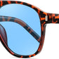 Leopard Frame - Blue Lens / 54 Millimeters | B0GXNBT1ZC | FEISEDY Retro Aviator Sunglasses for Women Men Square Sunnies 70s Pilot Style Lightweight UV400 Shades B0421