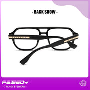 ÉÌƷͼƬ 38 | B0FHKFDMDZ | FEISEDY Aviator Blue Light Glasses for Men Women, Retro 70s Style Design TR90 Anti Glare Digital Eyestrain & Daily Wear B0284