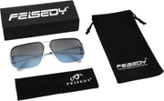 ÉÌƷͼƬ 7 | B0CP2666ZB | FEISEDY Trendy Aviator Sunglasses for Women Men Retro Metal Rimless Frame Square Shades B2985