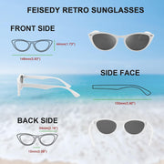 ÉÌƷͼƬ 31 | B08B8G5GR9 | FEISEDY Retro Cat Eye Sunglasses Women Men Vintage Small Cateye UV400 Sunglasses B2617