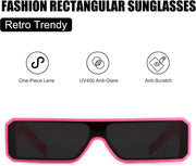 ÉÌƷͼƬ 3 | B0CSSKCR8W | FEISEDY Rectangle Sunglasses for Women Men Fashion Slim Futuristic Sunglasses Small Y2K Stylish Shades B0121