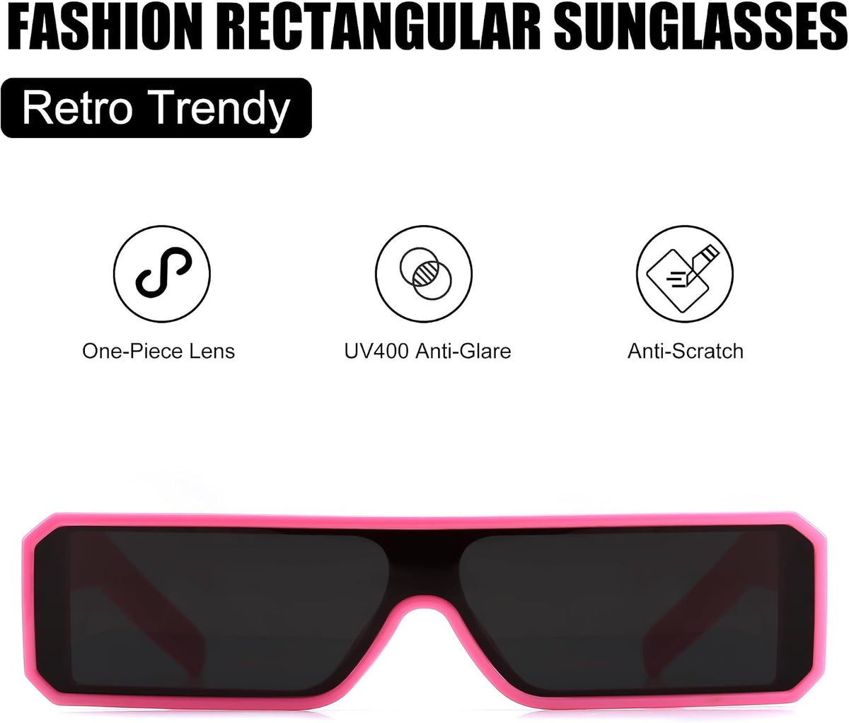 ÉÌƷͼƬ 3 | B0CSSKCR8W | FEISEDY Rectangle Sunglasses for Women Men Fashion Slim Futuristic Sunglasses Small Y2K Stylish Shades B0121