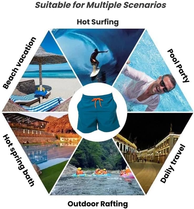 商品图片 3 | B0H4Q9RYW4 | Men's Swim Trunks - Quick Dry Swimwear, Mens Swim Suit Beach Shorts with Pockets for Beach