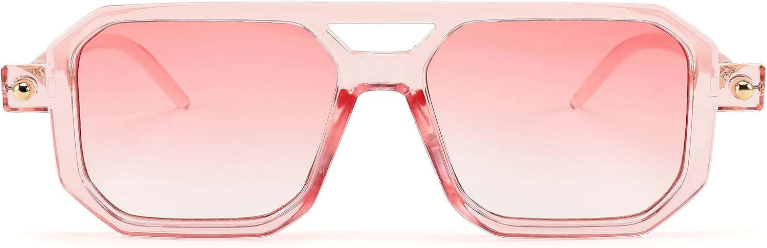 商品图片 75 | B09YTJ4FQZ | FEISEDY Vintage Square 70s Flat Aviator Sunglasses Women Men Classic Retro Stylish Frame UV400 Sunglasses B2622