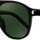 Black Frame - Green Lens / 54 Millimeters | B0GXNBP8CW | FEISEDY Retro Aviator Sunglasses for Women Men Square Sunnies 70s Pilot Style Lightweight UV400 Shades B0421