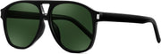 Black Frame - Green Lens / 54 Millimeters | B0GXNBP8CW | FEISEDY Retro Aviator Sunglasses for Women Men Square Sunnies 70s Pilot Style Lightweight UV400 Shades B0421