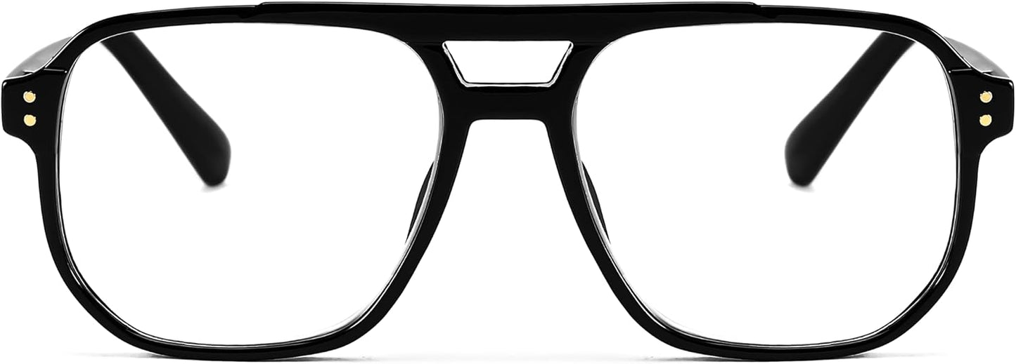 商品图片 3 | B0CHJST8ZK | FEISEDY Retro Aviator Reading Glasses Women Men Blue Light Blocking Reader Plastic Lightweight Frame B0071
