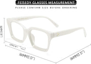 ÉÌƷͼƬ 20 | B082SGFPVF | FEISEDY Glasses Frame Womens, Square Thick Eyeglasses Frame, Classic Eyewear for Men B2461