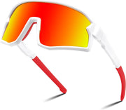 White Frame Red Mirrored Lens / Small | B0D73FC4FX | FEISEDY Kids Sunglasses Polarized Youth Baseball Sunglasses Sports Cycling Glasses for Boys Girls Age 4-8 B0183