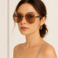 商品图片 18 | B0FKML2SSC | FEISEDY Oversized Aviator Sunglasses Women Men - Retro Gold Metal Chunky Frame, UV400 for Driving & Daily Wear B0311