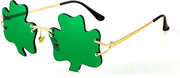 Clover | B0BNBK8J7R | FEISEDY St. Patrick's Day Irish Shamrock Sunglasses Lucky Green Leprechaun Costume Eyeglasses for Women Men B2369