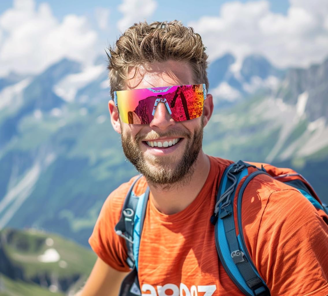 ÉÌƷͼƬ 33 | B0D4Y6RY37 | FEISEDY Sunglasses Men Women, Big Oversized Square Frame,UV400 Mirrored Sun Glasses, Cycling Driving Fishing Hiking B0064