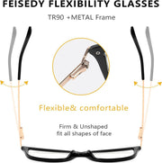 ÉÌƷͼƬ 30 | B096LSK611 | FEISEDY Blue Light Blocking Glasses Computer Glasses Women Men Cateye TR90 Frame B2772