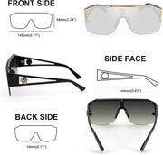 ÉÌƷͼƬ 41 | B09L4V27YS | FEISEDY Square Oversized Sunglasses for Men Women Flat Top B2765