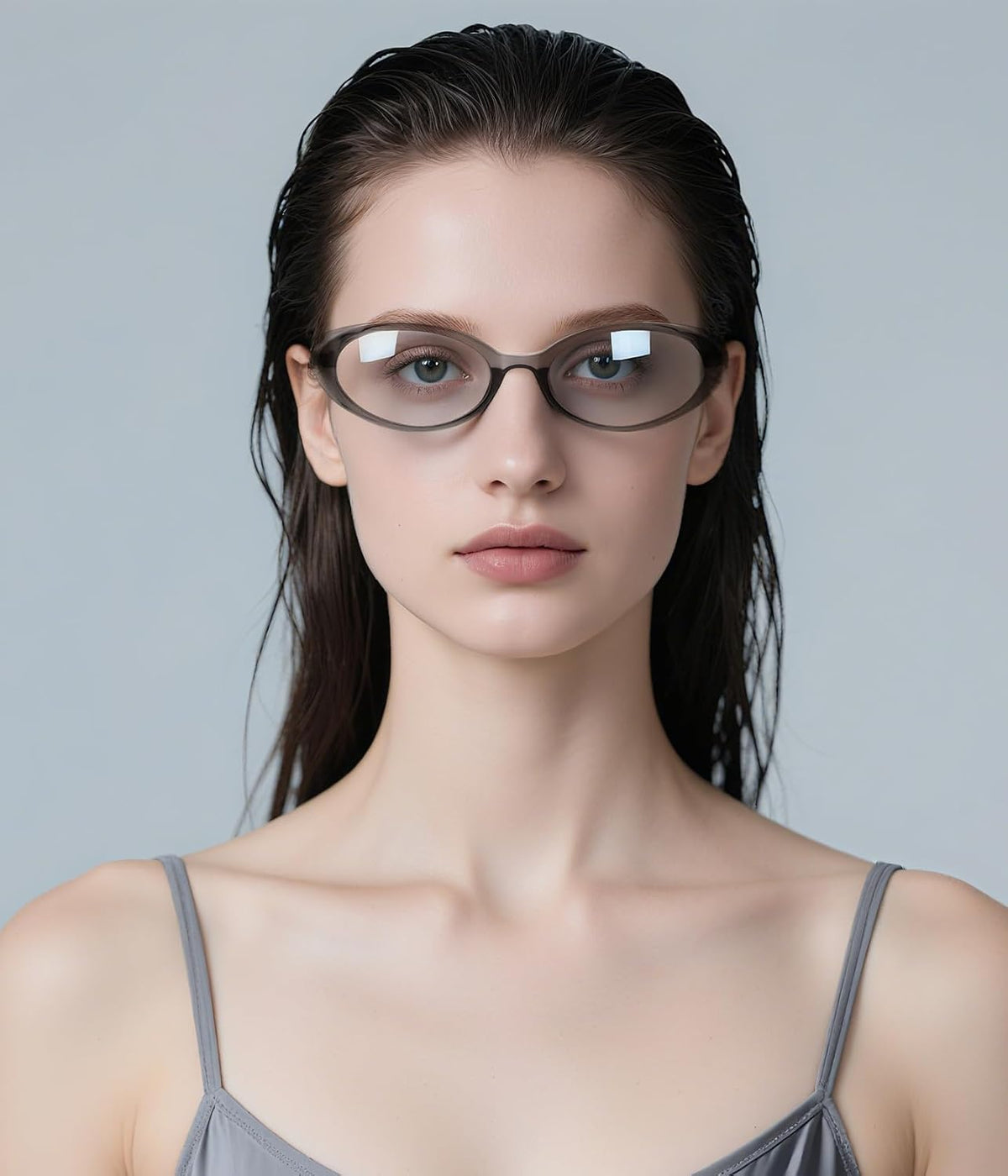 ÉÌƷͼƬ 2 | B0F6MW26L2 | FEISEDY Oval Blue Light Glasses for Woman Vintage Small Face Lightweight Eyeglasses Retro Nerd Y2K Frame B0290