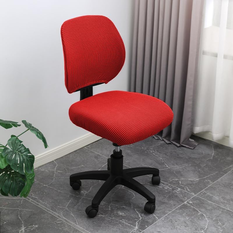 Red | B0DXJVLLN6 | 2Packs Stretch Office Computer Chair Seat Covers Set, Removable Washable Desk Chair Seat Cushion Protectors
