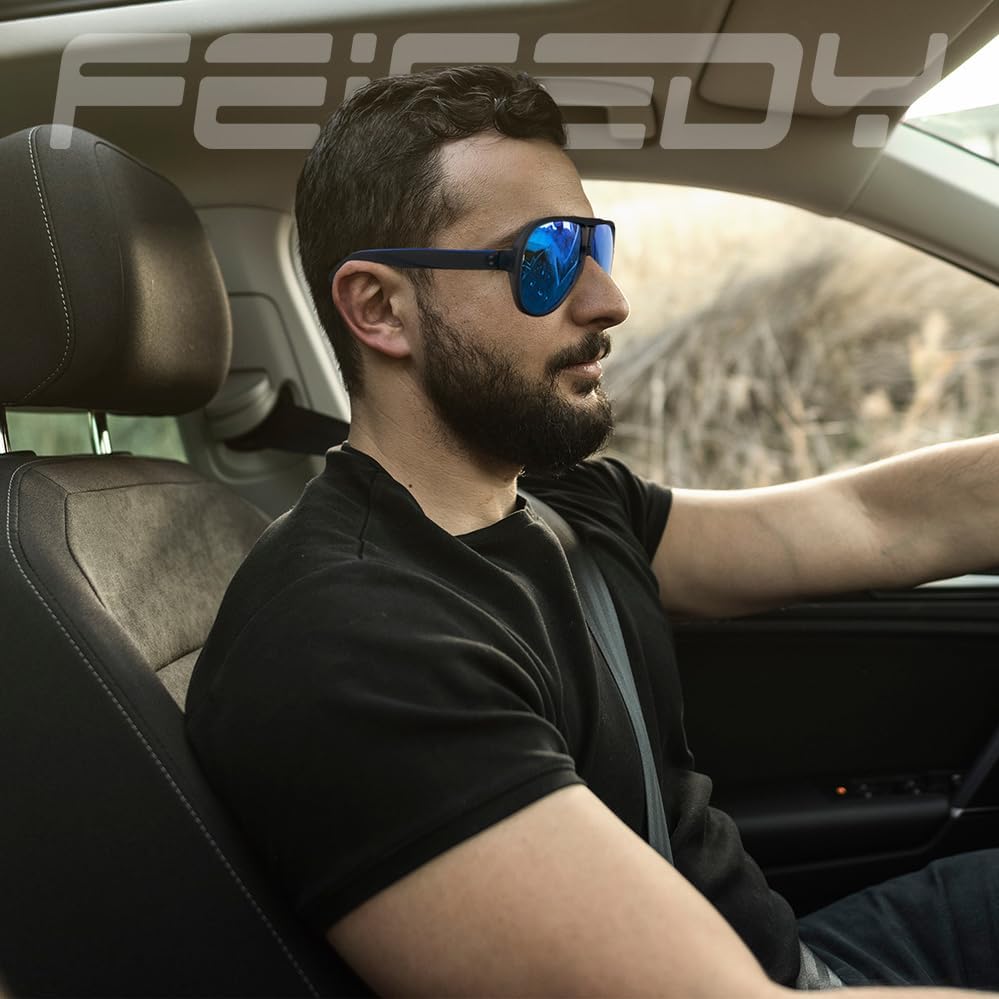 商品图片 21 | B0D425WLDN | FEISEDY Polarized Sunglasses, TAC HD Lens, TR-90 Frame Lightweight, Retro Sunglasses for Women Men UV400 Protection B0171