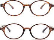 Tortoise&deep Tea / 47 Millimeters | B0F3XFLRLR | FEISEDY Vintage Oval Blue Light Glasses for Women Men Stylish Lightweight 90s Eyeglasses Fake Nerd Y2k Eyewear Frame B0242