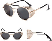 ÉÌƷͼƬ 3 | B09LYD9SW2 | FEISEDY Steam Punk Sunglasses for Men Women Side Shield Round Steampunk Vintage Glasses Shades B2518