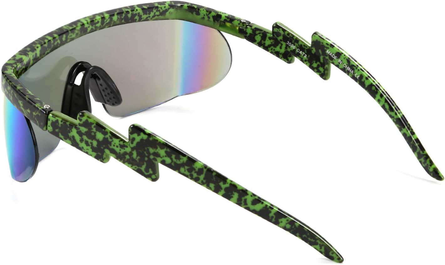 商品图片 51 | B096SD9GGG | FEISEDY Oversized Mirror Shield Sport 80s Sunglasses Ski Goggles Flat Top One Piece Futuristic Visor Women Men B2522