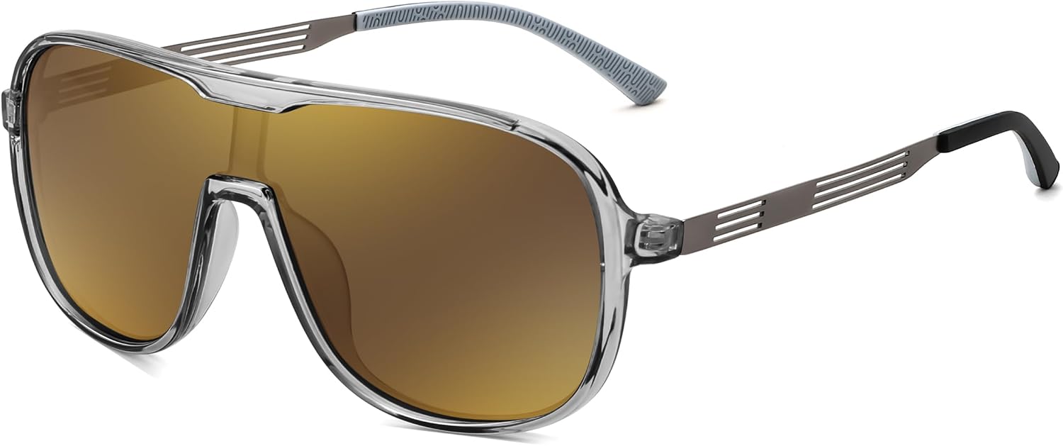 商品图片 21 | B0DSV55WLM | FEISEDY Polarized Sunglasses Men Women Mirrored One Piece Lens B0277