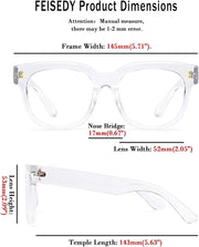 ÉÌƷͼƬ 14 | B0DBQFZT73 | FEISEDY Retro Square Thick Big Frame Blue Light Blocking Reading Glasses Anti Glare Digital Eyestrain Reader B2523