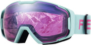 Purple Silver Vlt 27% | B0BGKJ3M9Q | FEISEDY Ski Goggles, OTG Snow Sport Goggles for Adult Youth, Anti-Fog UV400 Protection Bendable Dual-Lenses B2961
