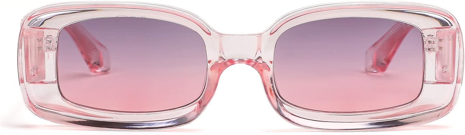 商品图片 42 | B0B12FXZW5 | FEISEDY Rectangle Sunglasses for Women Men Retro Y2k 90s Thick Frame Chunky Square Sunglasses UV400 Protection B2307