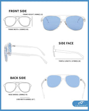 ÉÌƷͼƬ 132 | B0CB543WBD | FEISEDY Vintage Retro 70s Plastic Aviator Sunglasses Women Men Classic Large Squared Frame B2751