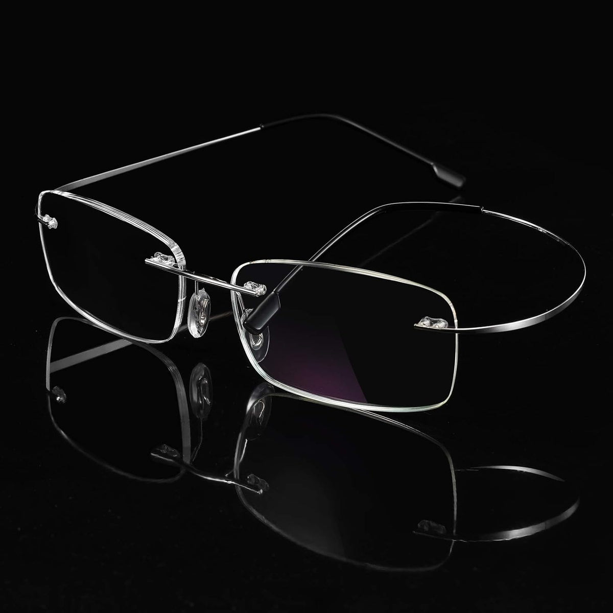 ÉÌƷͼƬ 3 | B08LNLRPLD | FEISEDY Lightweight Rimless Titanium Stainless Steel Anti-Blue Light Reading Glasses B2686