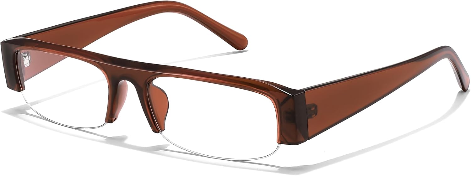 商品图片 26 | B0GY48FJF1 | FEISEDY Chic Semi Rimless Blue Light Glasses for Women B0431