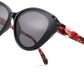 Black Frame & Temple / 53mm Millimeters | B0D6YDYHKZ | FEISEDY Retro Polarized Cat Eye Sunglasses Women Trendy Mirrored Classic Designer Sunglasses UV Protection B0197