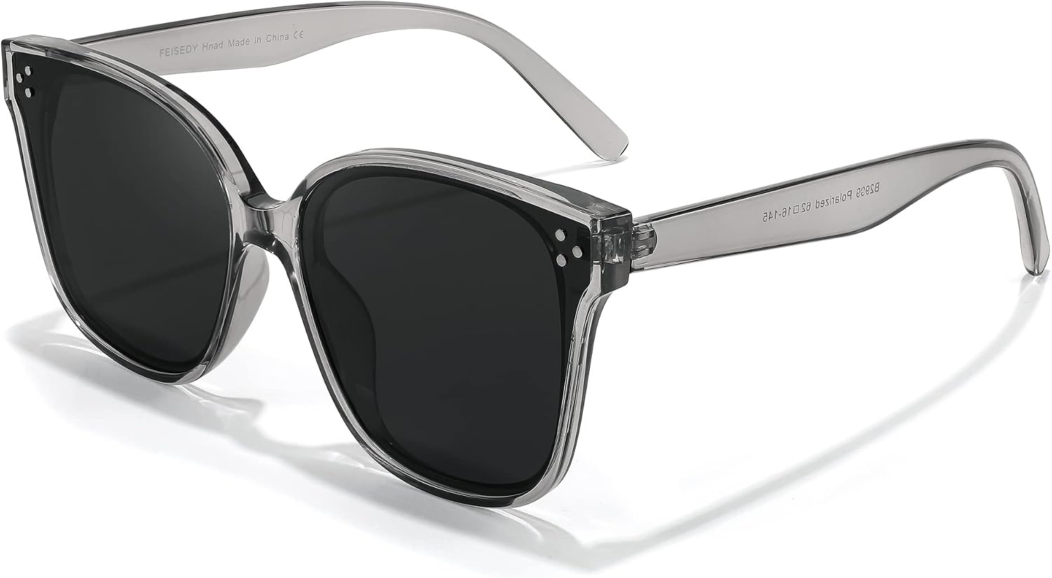 商品图片 24 | B0871BKMTN | FEISEDY Oversized Polarized Sunglasses - UV400 Protection, Square Fashion Sun Glasses for Outdoor & Daily B2600