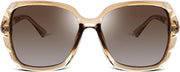 ÉÌƷͼƬ 9 | B079GSTW1D | FEISEDY Polarized Women Square Sunglasses Sparkling Composite Shiny Frame B2289