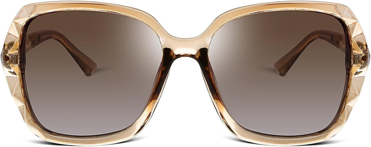 商品图片 109 | B079GT4RXH | FEISEDY Polarized Women Square Sunglasses Sparkling Composite Shiny Frame B2289