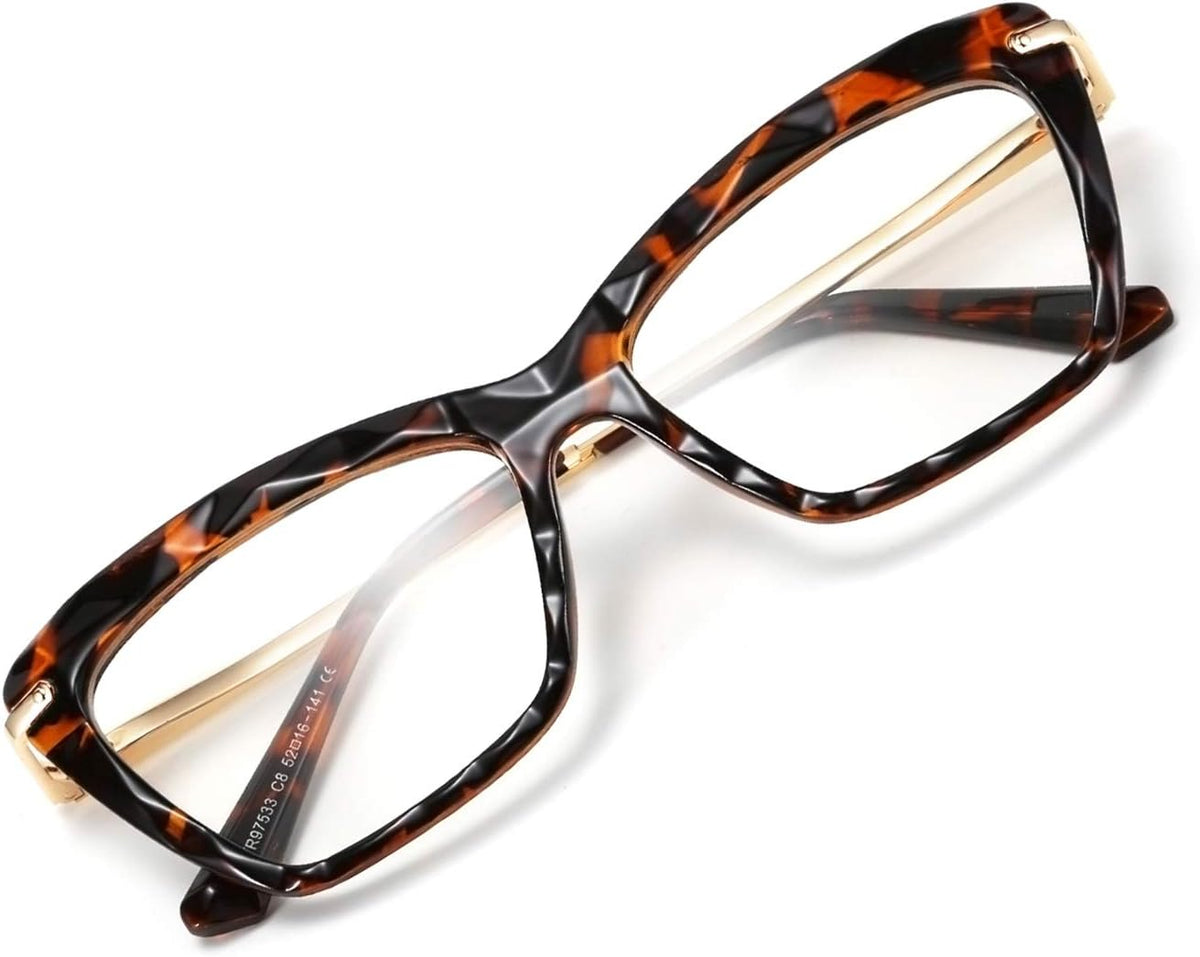 Leopard / 1.25 x | B08VJ5JWCR | FEISEDY Crystal Cat Eye Reading Glasses Blue Light Blocking Reader Anti Eyestrain Glasses B2596 Champagne 1.75x